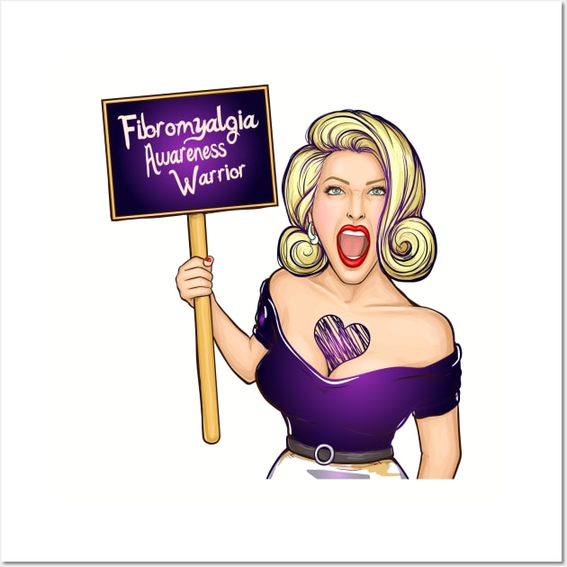 Fibromyalgia Awareness Warrior Wall Art by Fibromyalgia Store